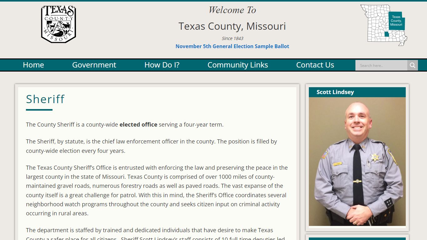 Sheriff - Texas County, Missouri